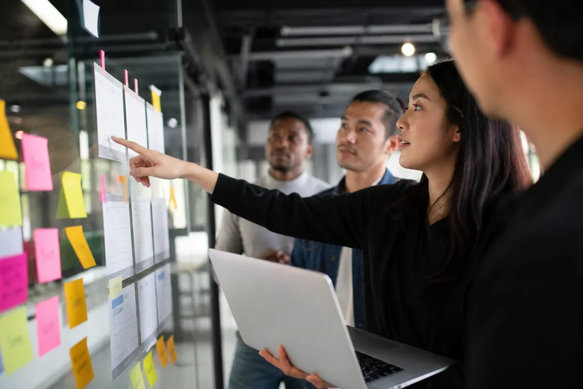 [Example] Product launch planning session — photorealistic team collaboration
